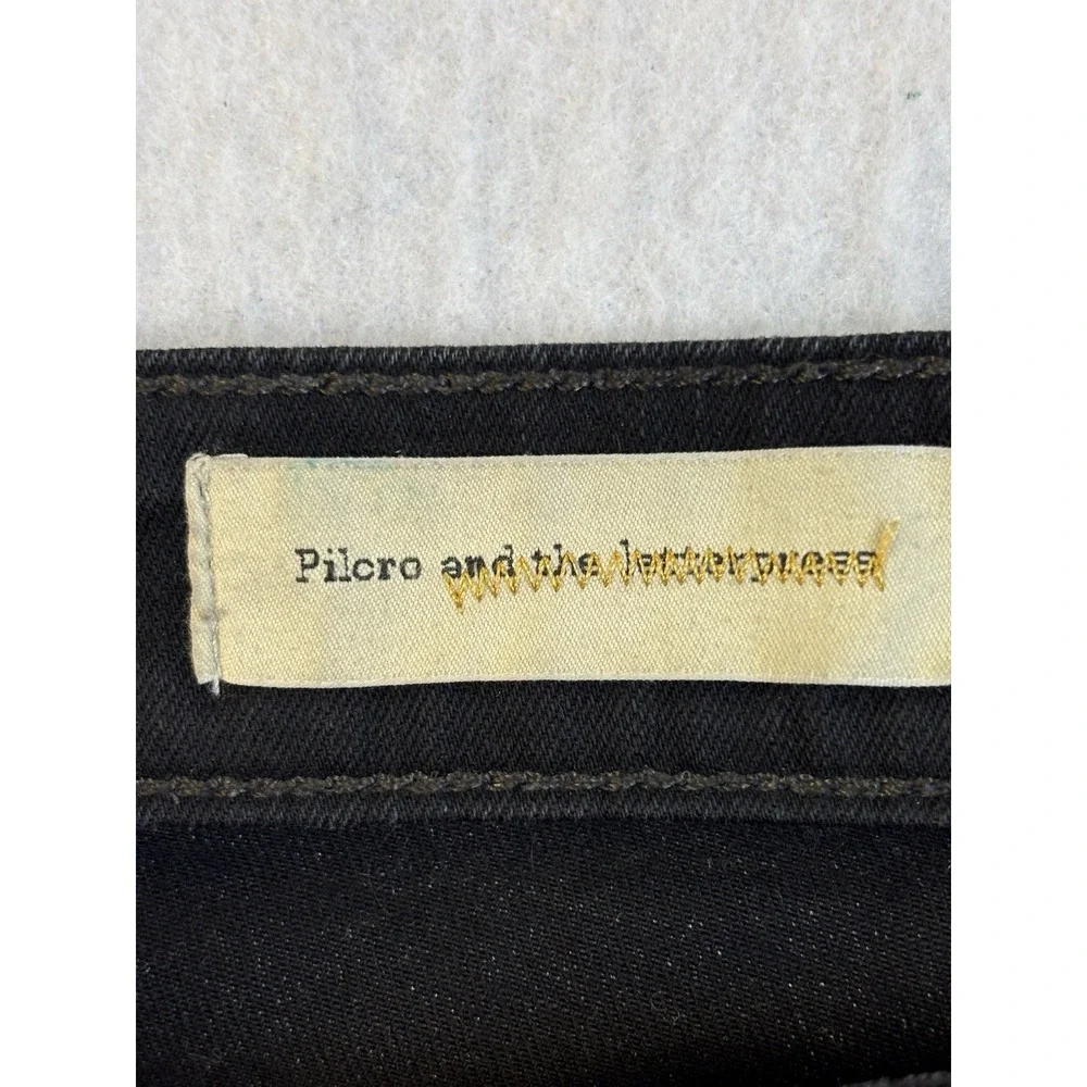 Pilcro And the Letterpress Womens 28 Black Zipper Ankle Pants Sexy Baddie Rocker